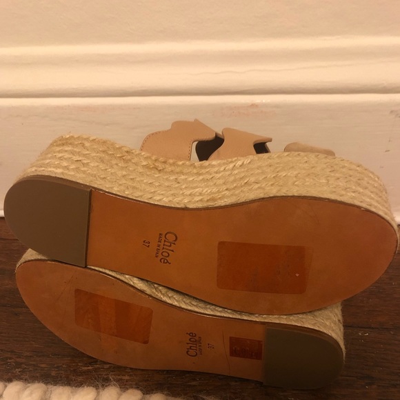 NEW Chloe Lauren Strappy Platform Espadrilles - Picture 7 of 8